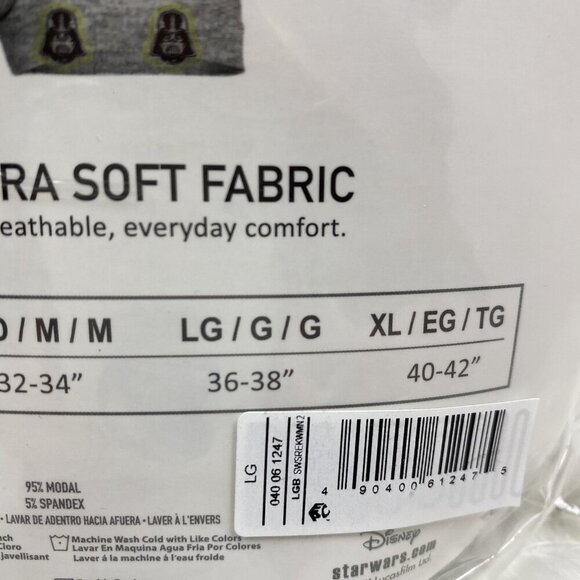 Disney Star Wars Darth Vader 2pk Underwear Snug Boxer Briefs Men's Large NEW - Picture 7 of 8